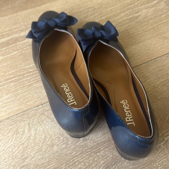J.Renee Blue Flats with Bow Detail - Picture 11 of 12